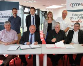 Signature de la convention de partenariat entre Golfe du Morbihan – Vannes Agglomération et la CPME du Morbihan